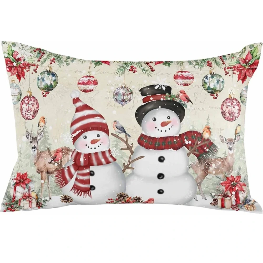 Holiday Lumbar Pillow Covers Set of 2
